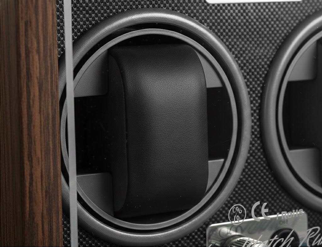 Aurelix Obsidian Black Quad Watch Winder - Multi Automatic Watch Winder Case